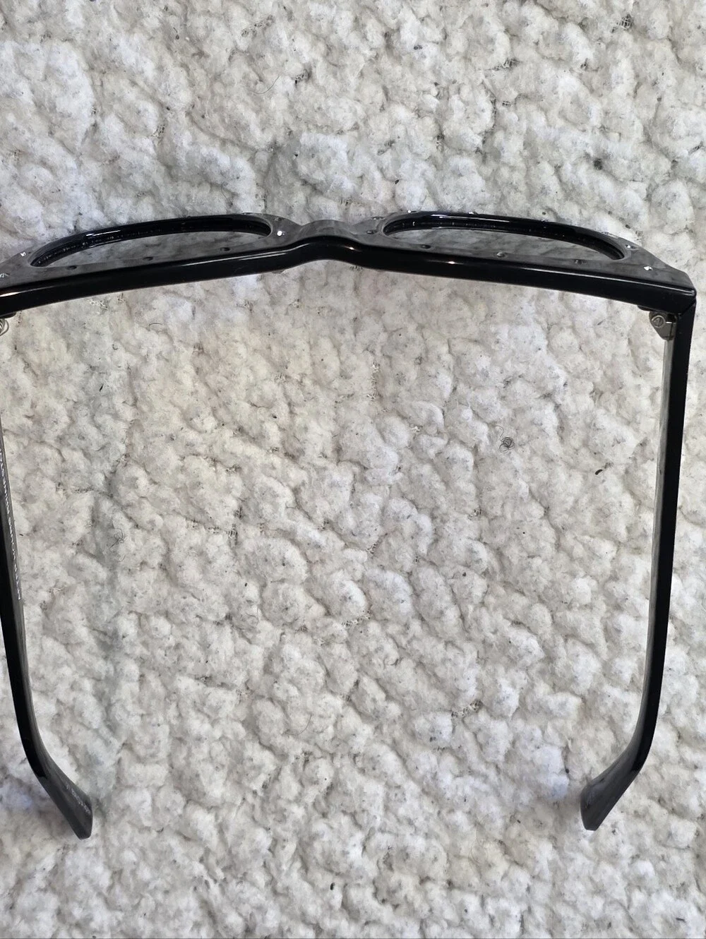 Quay Australia Black Rhinestone Square Sunglasses — Studded Frame
